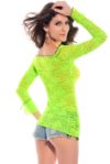 Fluorescent Green Lace Top